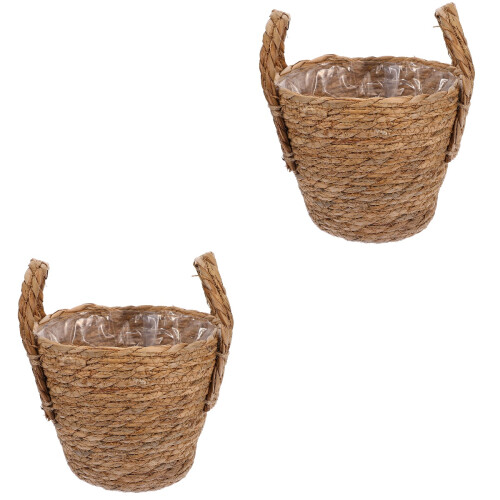 2Pièces Pot Décoratif En Kaki Pour Fleurs Rangement