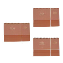 6St 2026 Dagelijkse Bureaukalender Khaki Staand Metaal Kalender
