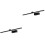 2Pièces Applique Murale Aluminium LED Noire Pour Bain 2