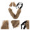 3St Oren Haarclip En Set Bruin Feestaccessoires 1