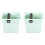 2Pièces Accessoire Café Knock Box En Vert Clair 1