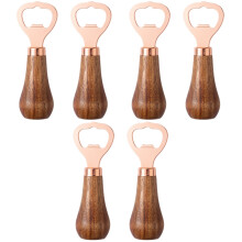 6Pièces Ouvre-Bouteilles Manuel Bois Clair Portable
