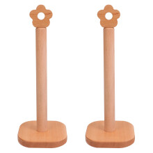 2Pièces Support Papier Bois Massif Vertical Optimisé