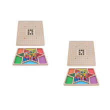 2Ensembles Jouet Multi-Couleurs Gobang Et Dames Durable Pour Enfants
