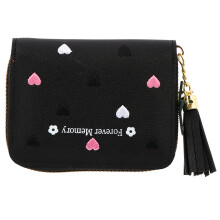 2Pièces -Cartes Noir Femme PU Cartoon Et Durable