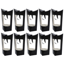 10Pièces Sacs Cadeaux Papier Noir Style