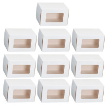 30Pièces Boîtes De Rangement Blanches Pour Gâteaux Fenêtre