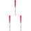 3Pièces Béquilles Aluminium Rouges Stables Pour Scooter Et 1