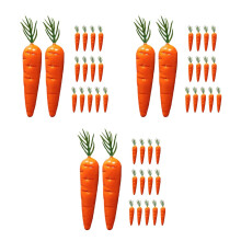 45Pièces Mini Carottes Artificielles En Mousse Décor Pâques Colorées
