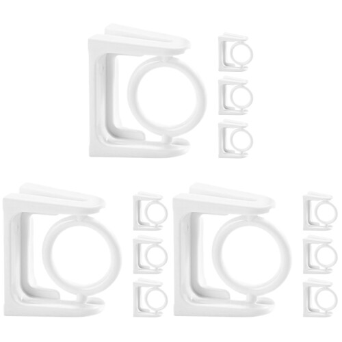 12Pièces Supports De Tringle À Blancs Perçage Pour Maison