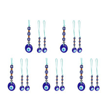 15Pièces Décorations Oeil Bleu Verre Accroche Protection