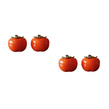 4Pièces Bocal En Céramique Orange Pour Stockage De Snacks