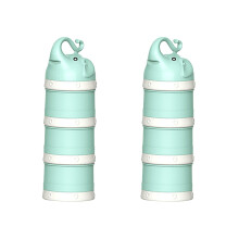 2St Stapelbare Melkpoederdoos Baby 3 Compartimenten