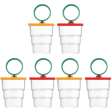 6St Kindvriendelijke Vergrootglas Doos ABS Kleurrijk Rood