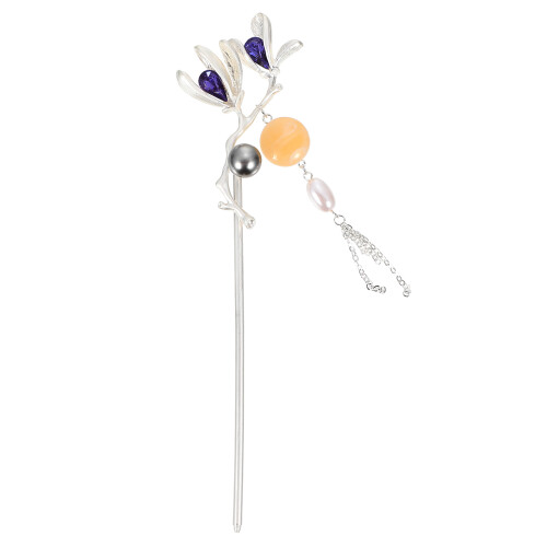 2St Mode Haarstok Magnolia Haarpin Retro Accessoire Multi