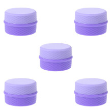 5Ensembles Contenants Silicone Violet Pour Lotion Et Crème Voyage