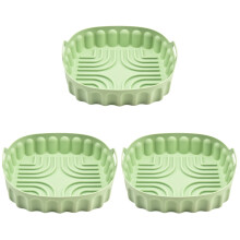 3St Groene Siliconen Liners Voor Airfryer Herbruikbaar En Anti-Aanbak
