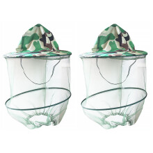 2St Insectenwerende Cap Met Camouflage Stof En Gezichtsbescherming