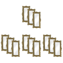 12St Miniatuur Spiegel Goud Resin Decoratie Poppenaccessoires