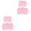 4St Hond Gebit Siliconen Roze Voor Mousse Taartdecoratie 1