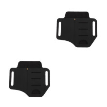2St PU Lederen Pouch Zwart Voor Riem En Multitools
