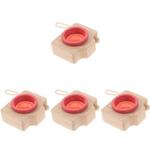 4St Vintage Kinder Kaleidoscoop Met Camera Ontwerp in Rood