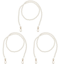 3St Schouderketting Voor Tassen Met Parels Vervangende DIY Accessoires