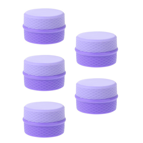 5Ensembles Contenants Silicone Violet Pour Lotion Et Crème Voyage 1