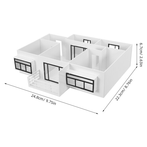 1Set Architectuur Modelbouw Kit ABS Acryl Mini Kamer Model Voor DIY 1