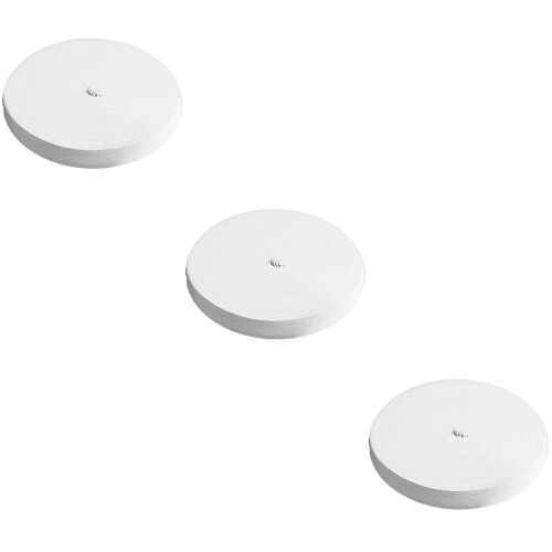3Rouleaux Bandes Élastiques Blanches Polyester Pour Vêtements DIY