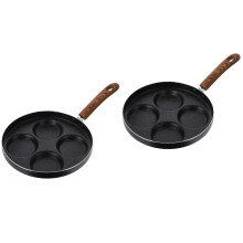 2Pièces Poêle Antiadhésive À Œufs Fond Résistant Colorée