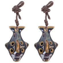 2St Visvormige Keramische Ocarina, Portable En Makkelijk