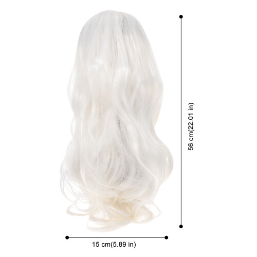 Krullend Wit Vrouwen Pruik Party Cosplay Accessoire 1