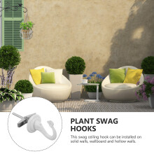 7St Metalen Plafondhaken Wit - Duurzame Hangers Voor En Swags