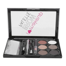 6Sets Duurzame Wenkbrauwpoeder Kit Met Makeup Borstel, Zes Kleuren