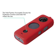 Silicone Protective Cover for Insta 360 ONE X2 Lens Screen Protective Cover Scratchproof Camera Accessories,Red