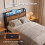 Levede Single Bed Frame Platform Storage Headboard Charging Station LED Lights 8