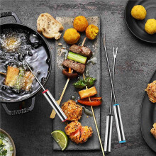 24X Fondue Cheese Sticks Fondue Set for Maker Swiss Cheese, Stainless Steel Fondue Forks Marshmallow Roasting
