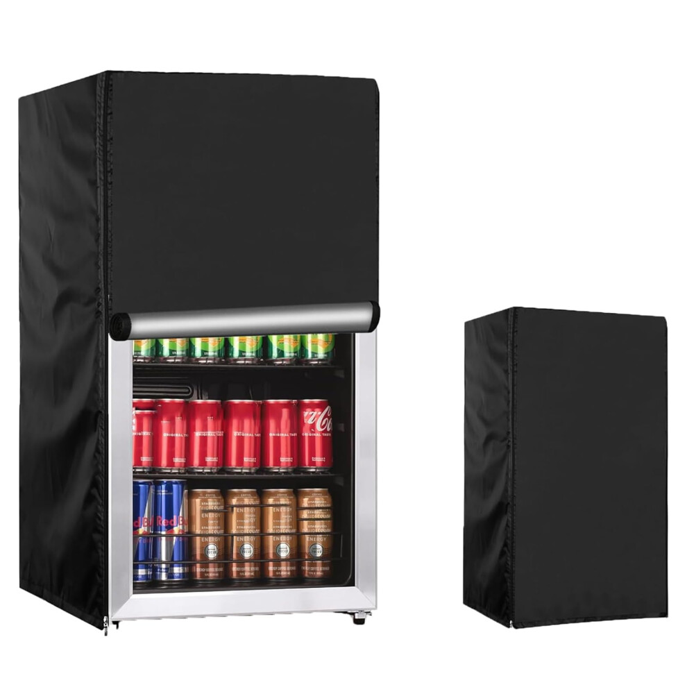 Eastloong Drinks Fridge Cover, Outdoor Refrigerator Cover, Waterproof