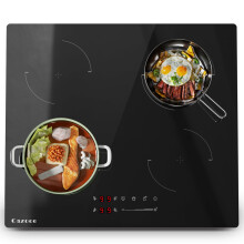 Cazooo 60 cm Electric Induction Hob 7000W 4 Zone Induction Hob with Touch Control Power Boost Pause Function Child Lock Timer Residual Heat Indicator