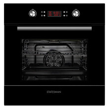 Statesman BSM60BL Built-In Multifunction Oven, 8 Cooking Functions, LED Display,