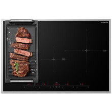 GASLAND IH774BFB 77cm Autarkic Induction Cooktop with stainless steel frame, 4 zones Induction Hob, FlexInduction for BBQ, PowerBoost for faster cook