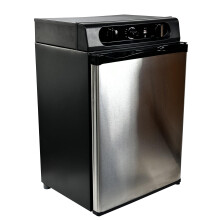 Shield Autocare Cool Mate 3 Way Absorption Campervan & Caravan Fridge 12v / 240v / Gas Electric (Silver, 40 Litre)