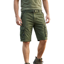 Herren Cargo Shorts Bermuda Baumwolle Militär Bequem Grün 3XL — herrenshorts große größen, cargohosen herren, herren outdoorbekleidung