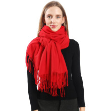 Écharpe Pashmina pour femme Élégante Chaude Hiver Douce Grande Tendance Rouge L — étole cérémonie, couverture automne