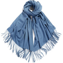 Écharpe Pashmina Femme Élégante Chaude Douce Grande Bleue 200 x 66 cm L — étole robe, écharpe cachemire femme