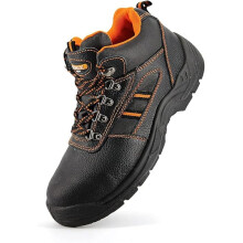 Safety Work Shoes S1P SRC Anti-slip Black Orange 46 — safety shoes, construction boots, steel toe boots, puncture resistant shoes, warehouse shoes
