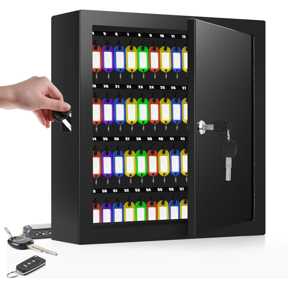Fireproof Key Safe Box 100 Key Capacity Alloy Steel Black Security Cabinet Â Key Safe, Fireproof Safe, Gun Safe, Alloy Steel, Safe For 100 Keys 5906792686543