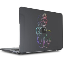 MacBook Air 13" Gehäuse mit Tastaturabdeckung Langlebig Schwarz — macbook air 13 hülle, aigozhe macbook 13 etui, laptop tasche schwarz
