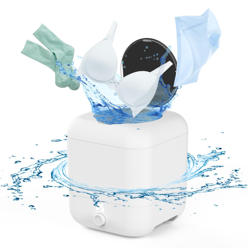 Elvaso Portable Washing Machine, Rechargeable Cordless Mini Washing Machine W